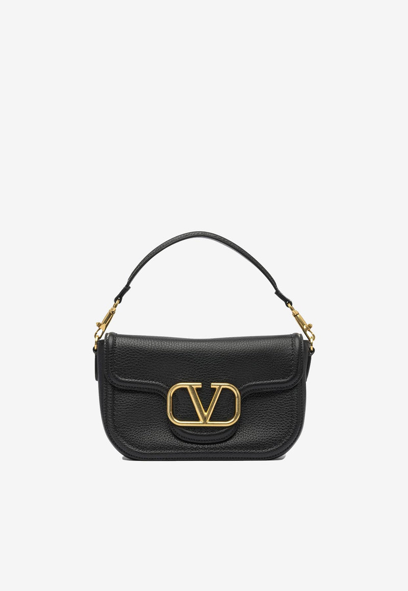 Valentino Alltime Grained Leather Shoulder Bag Black 7W2B0N20IMZ0NO_82699