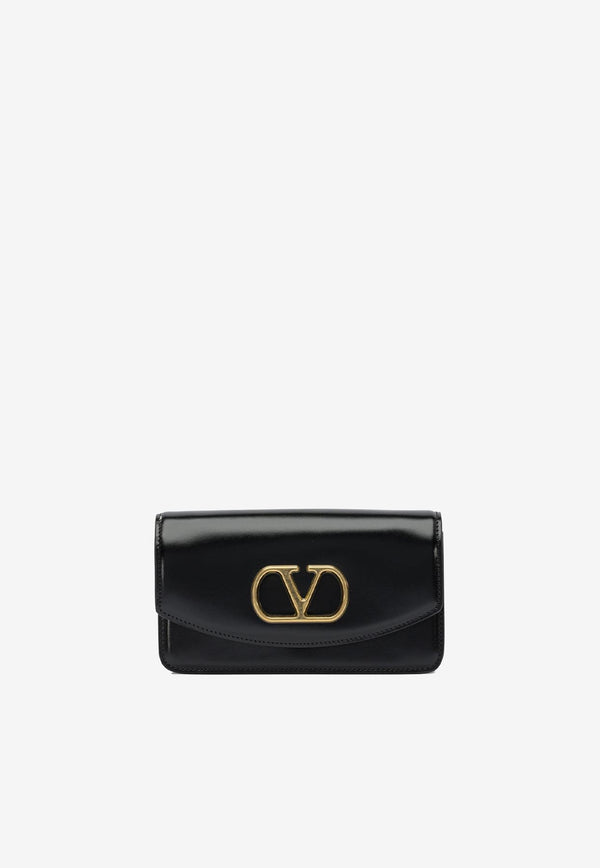 Valentino Vain Shiny Leather Clutch Bag Black 7W2B0R71GCB0NO_82720