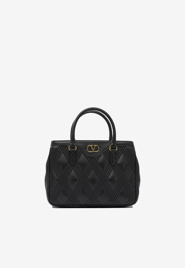 Valentino Quiltie 67 Leather Top Handle Bag Black 7W2B0R97MIC0NO_ddf4824f-913f-4a84-8cdb-e7fbc72681b8