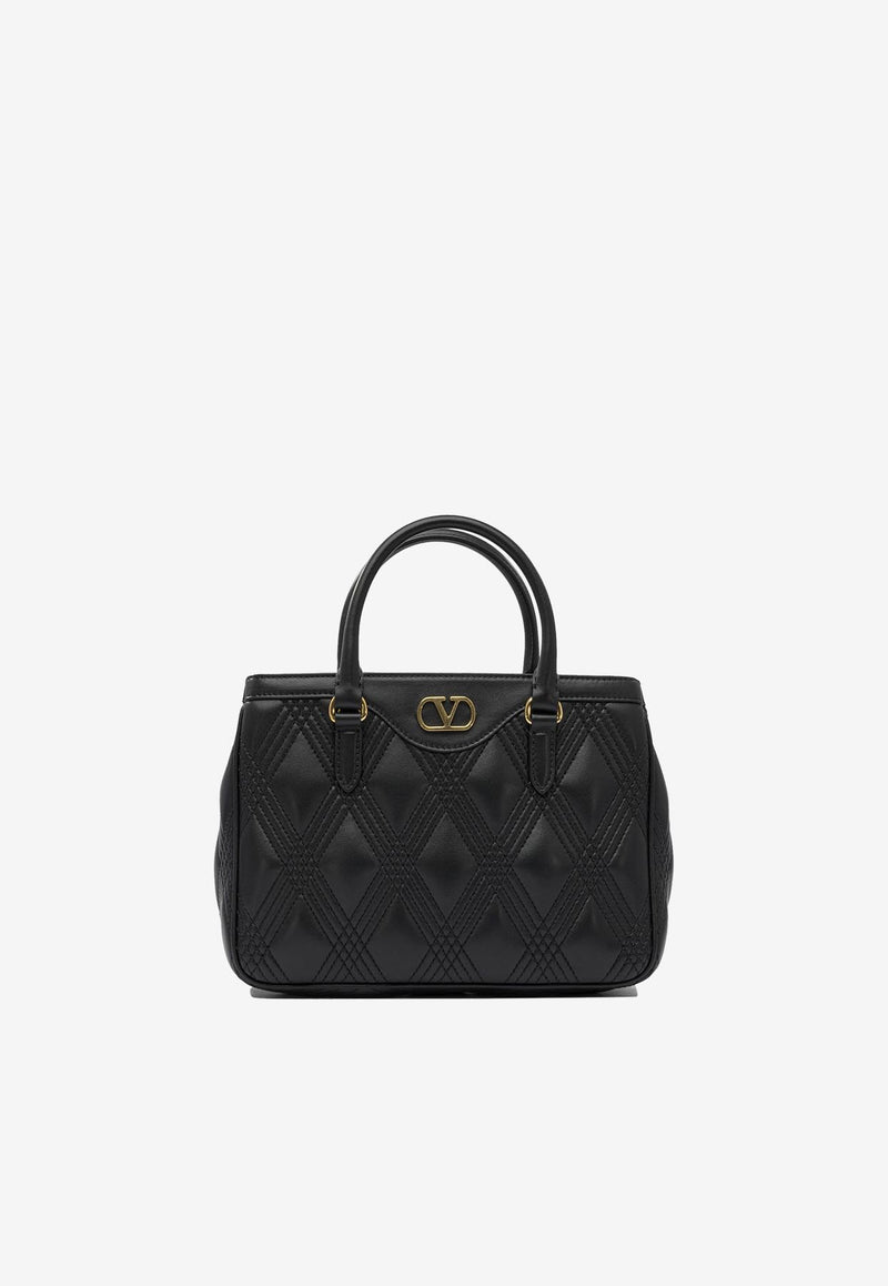 Valentino Quiltie 67 Leather Top Handle Bag Black 7W2B0R97MIC0NO_ddf4824f-913f-4a84-8cdb-e7fbc72681b8