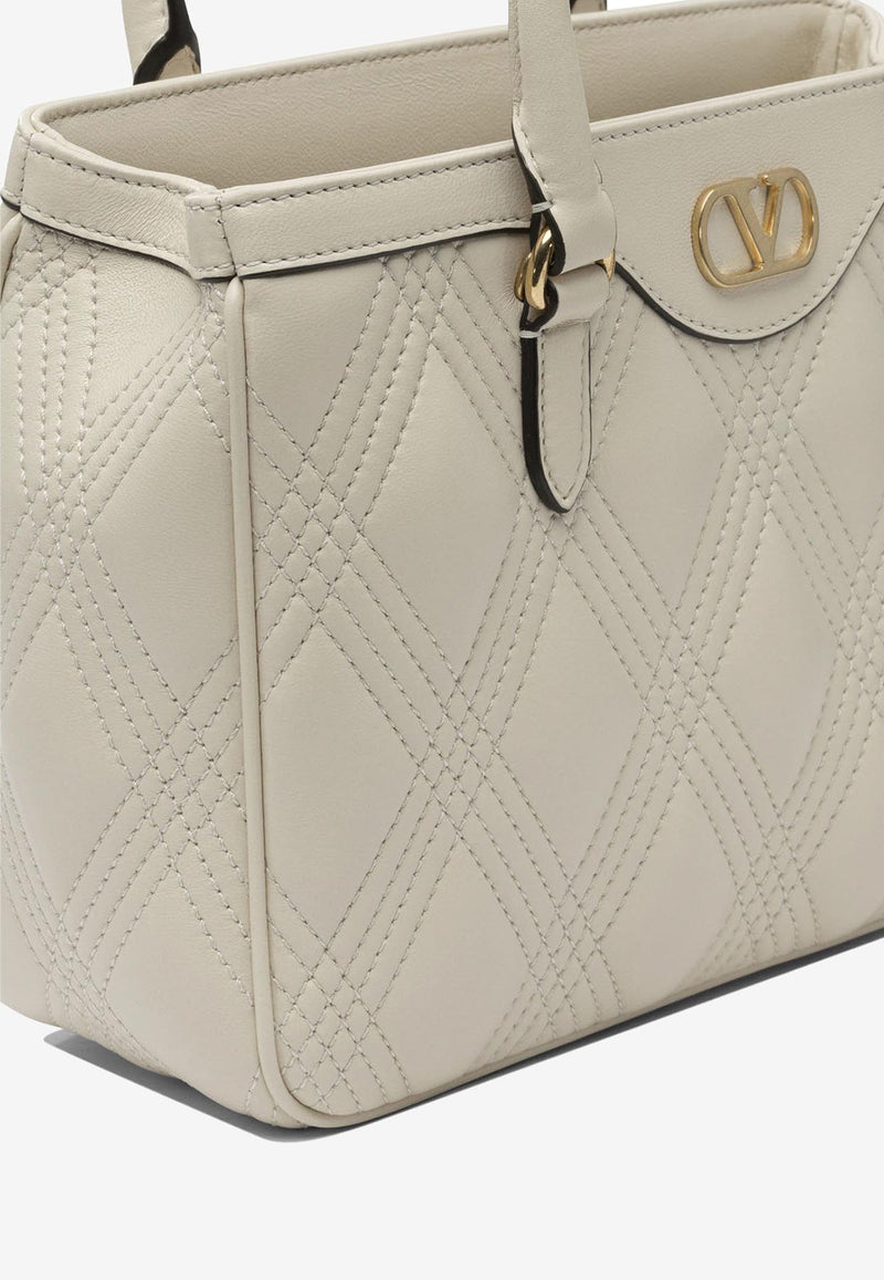 Valentino Quiltie 67 Leather Top Handle Bag Ivory 7W2B0R97MICREN_dccbbc08-ef6b-4d79-a293-8759f2f6ac7d