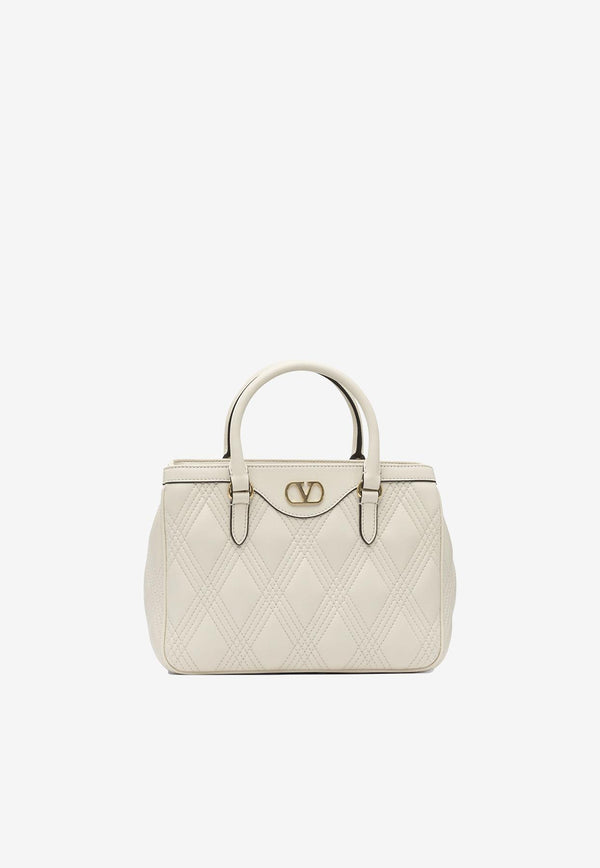Valentino Quiltie 67 Leather Top Handle Bag Ivory 7W2B0R97MICREN_dccbbc08-ef6b-4d79-a293-8759f2f6ac7d