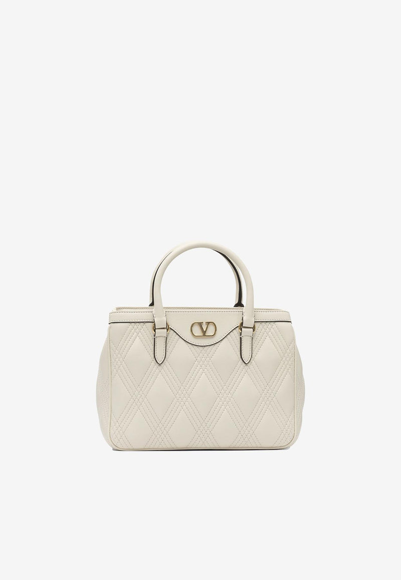 Valentino Quiltie 67 Leather Top Handle Bag Ivory 7W2B0R97MICREN_dccbbc08-ef6b-4d79-a293-8759f2f6ac7d