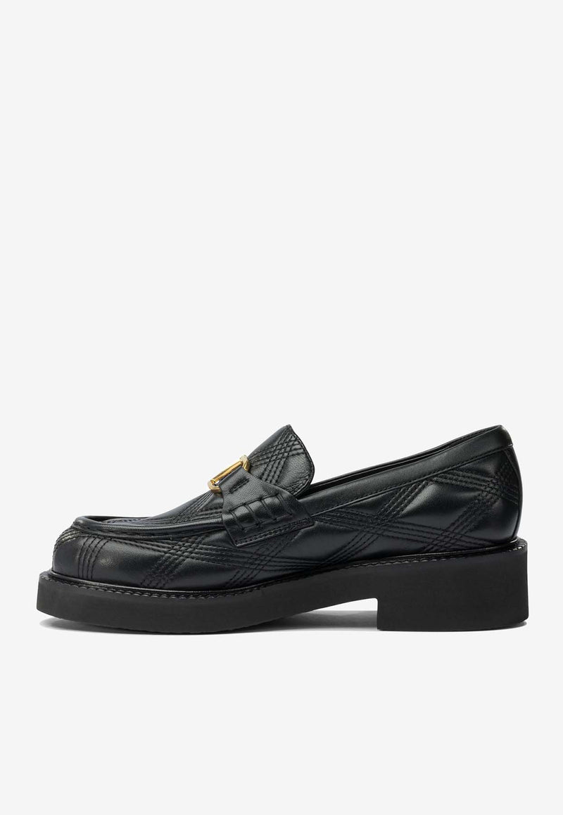 Valentino  Quiltie 67 Smooth Leather Loafers  Black 7W2S0MC8FGZ0NO_ed1dd135-c11e-4982-a261-2458c88adf47