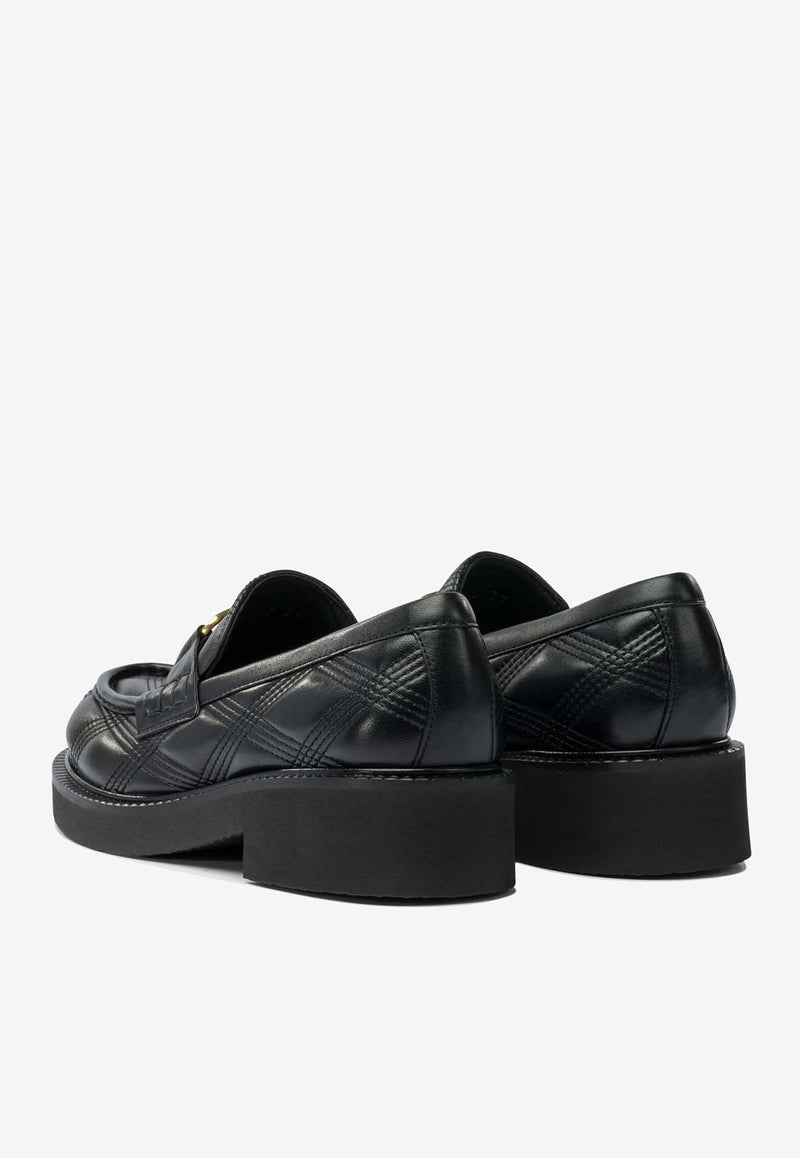 Valentino  Quiltie 67 Smooth Leather Loafers  Black 7W2S0MC8FGZ0NO_ed1dd135-c11e-4982-a261-2458c88adf47