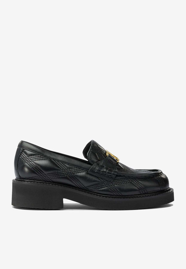 Valentino  Quiltie 67 Smooth Leather Loafers  Black 7W2S0MC8FGZ0NO_ed1dd135-c11e-4982-a261-2458c88adf47