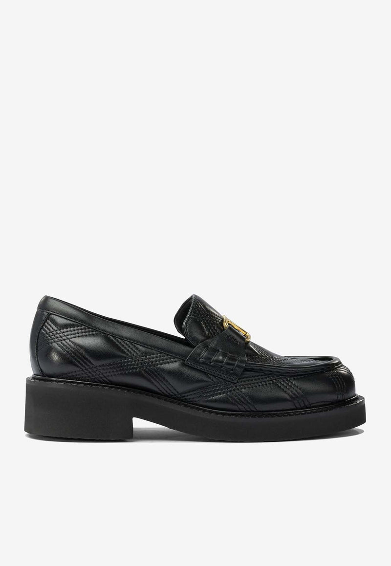 Valentino  Quiltie 67 Smooth Leather Loafers  Black 7W2S0MC8FGZ0NO_ed1dd135-c11e-4982-a261-2458c88adf47
