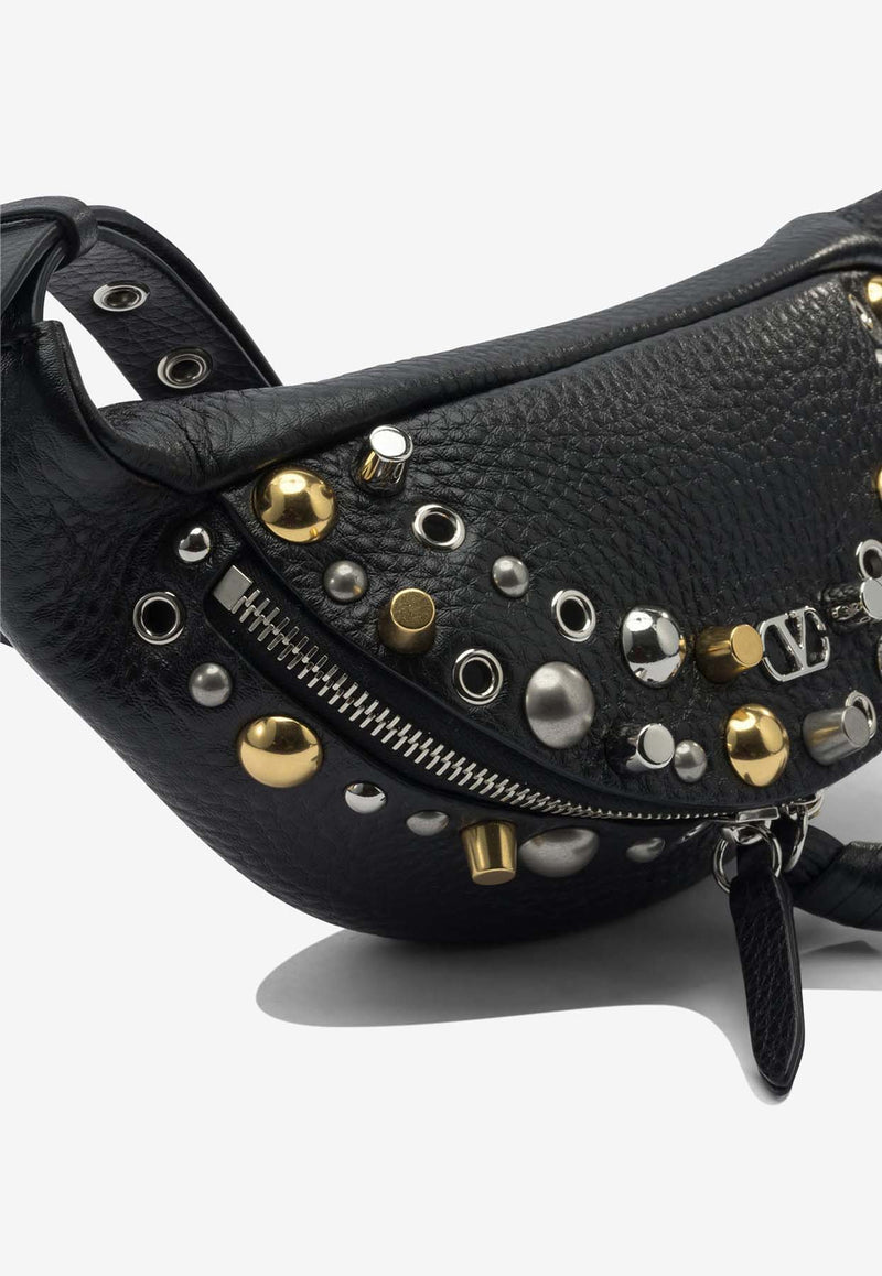 Valentino Nellcote Fanny Pack Embellished Belt Bag Black 7Y2B0R39MJL0NO_11a3fc0c-6a47-4f21-9b20-bc23e9b53d7a