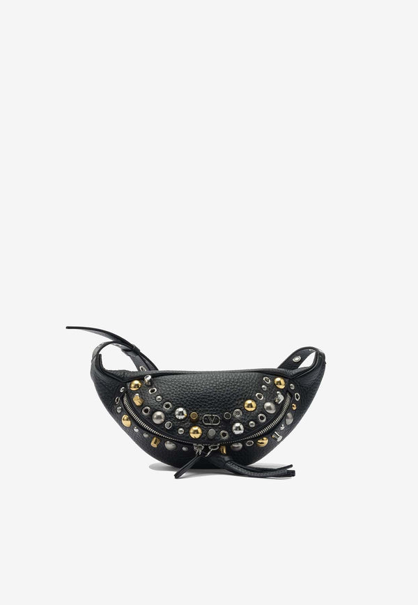 Valentino Nellcote Fanny Pack Embellished Belt Bag Black 7Y2B0R39MJL0NO_11a3fc0c-6a47-4f21-9b20-bc23e9b53d7a