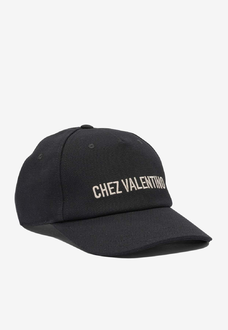 Valentino Chez Valentino Baseball Cap Black 7Y2HDA41FVH0NA_82725