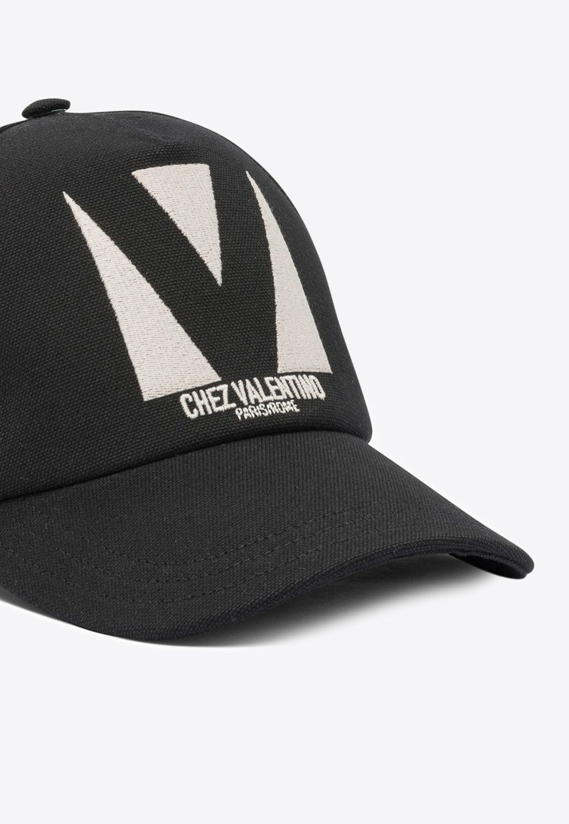 Valentino Baseball Cap with Embroidered-Logo Black 7Y2HDA41WGJ0NA_82728