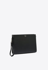 Valentino VLogo Signature Grained Leather Pouch Bag Black 7Y2P0AN7UAG0NO_16872c25-da46-48e7-9091-5f67ac57c144