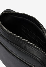 Valentino VLogo Signature Leather Pouch Bag Black 7Y2P0AN8UAG0NO_82615