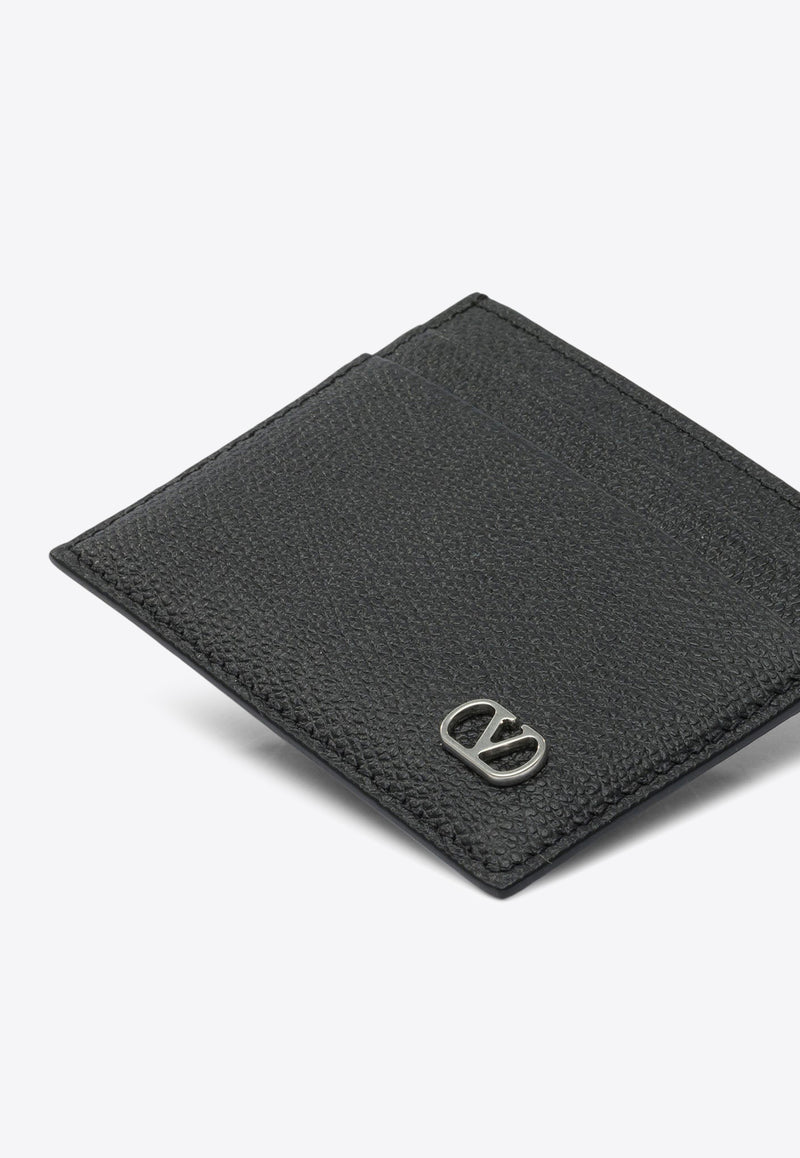 Valentino VLogo Signature Cardholder in Grained Leather Black 7Y2P0AP4UAG0NO_767de74f-f7e3-4054-a04c-8714b3fa6510