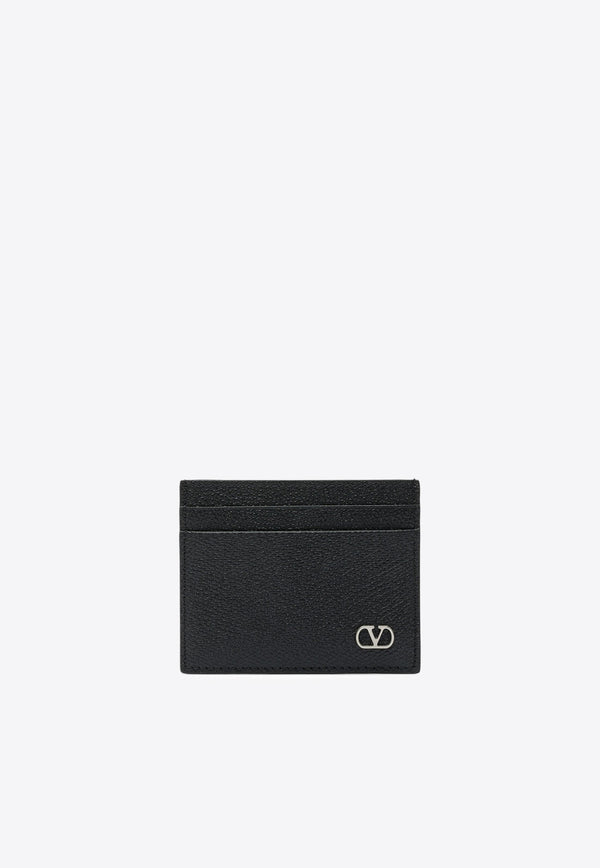 Valentino VLogo Signature Cardholder in Grained Leather Black 7Y2P0AP4UAG0NO_767de74f-f7e3-4054-a04c-8714b3fa6510