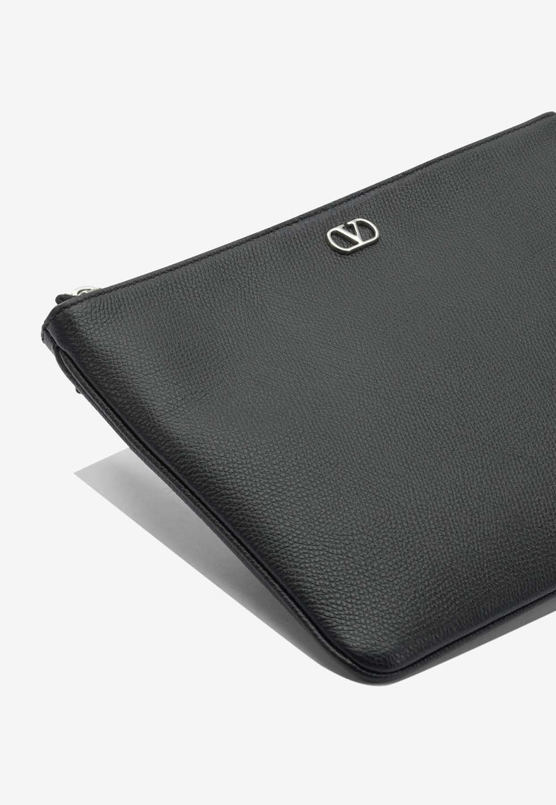 Valentino VLogo Leather Pouch Black 7Y2P0AP5UAG0NO_83ff675a-4005-43e0-bbb7-5399d6b11dc8