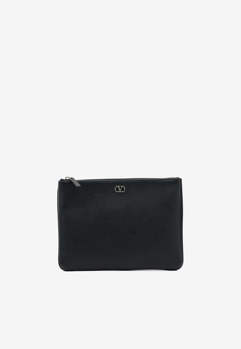 Valentino VLogo Leather Pouch Black 7Y2P0AP5UAG0NO_83ff675a-4005-43e0-bbb7-5399d6b11dc8