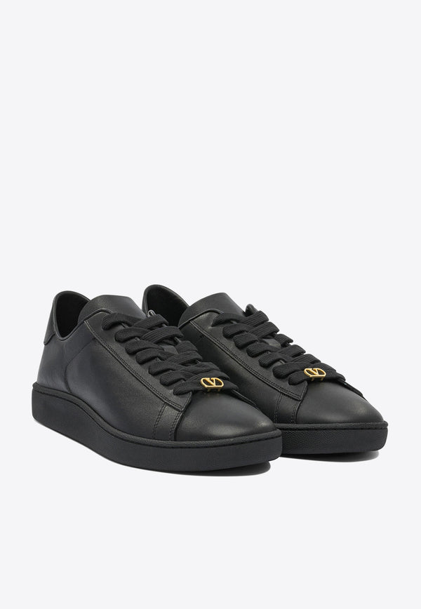 Valentino Royco Leather Low-Top Sneakers Black 7Y2S0K34BYACMJ_82632