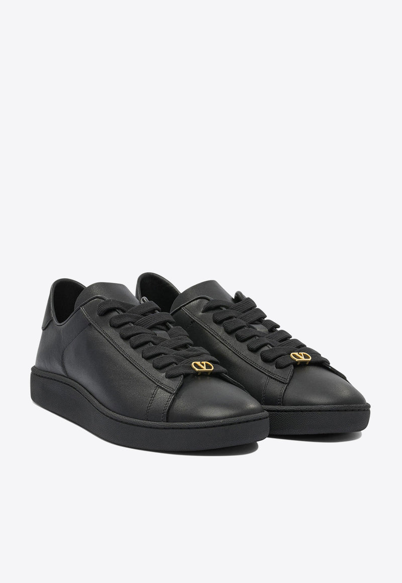 Valentino Royco Leather Low-Top Sneakers Black 7Y2S0K34BYACMJ_82632