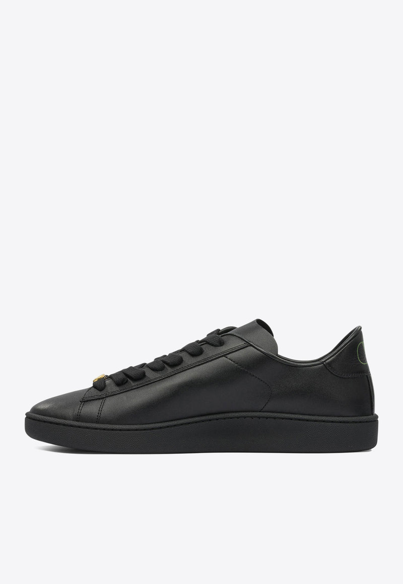 Valentino Royco Leather Low-Top Sneakers Black 7Y2S0K34BYACMJ_82632