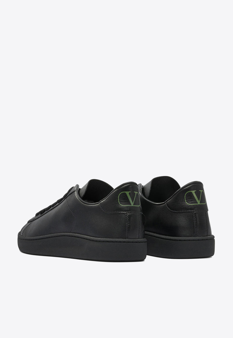 Valentino Royco Leather Low-Top Sneakers Black 7Y2S0K34BYACMJ_82632