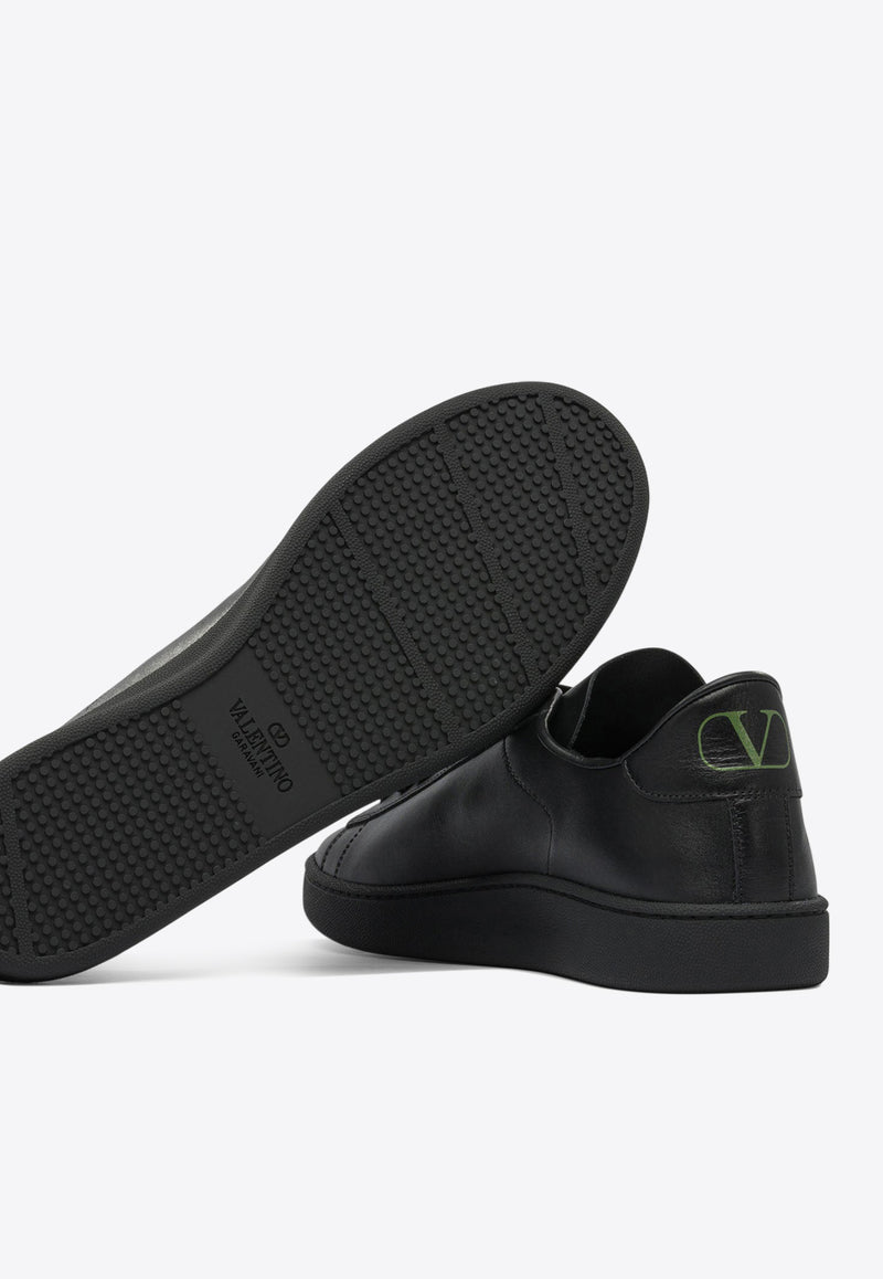 Valentino Royco Leather Low-Top Sneakers Black 7Y2S0K34BYACMJ_82632