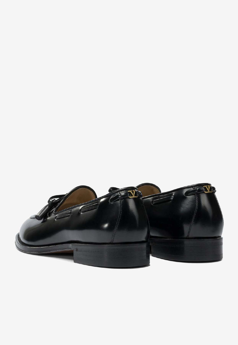 Valentino Bowshire Shiny Leather Loafers Black 7Y2S0L07CEE0NO_ed5332c4-2948-4c49-8889-19a546d80483