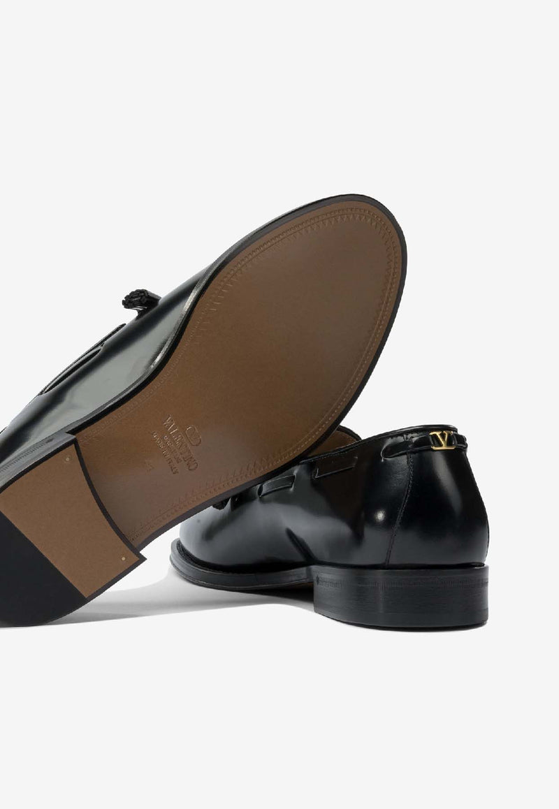 Valentino Bowshire Shiny Leather Loafers Black 7Y2S0L07CEE0NO_ed5332c4-2948-4c49-8889-19a546d80483