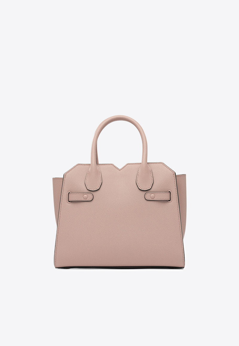 Mini Milano Leather Top Handle Bag