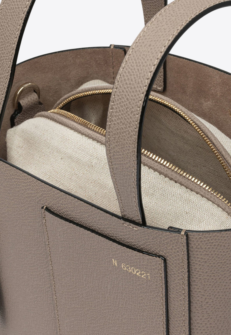 Micro Soft Leather Bucket Bag