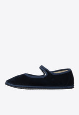 Vibi Venezia Mary-Jane Velvet Ballet Flats Blue MARY JANEBLU_68874f50-c7a4-44ef-8d17-03650f52784f