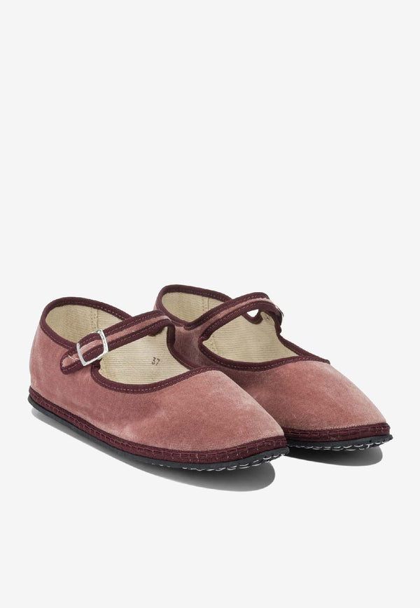 Vibi Venezia Mary-Jane Marie Antoinette Velvet Ballet Flats Pink MARY JANEMARIE ANTONIETTE_59df105c-6dc8-4adc-80ef-0e5ec858dfbb