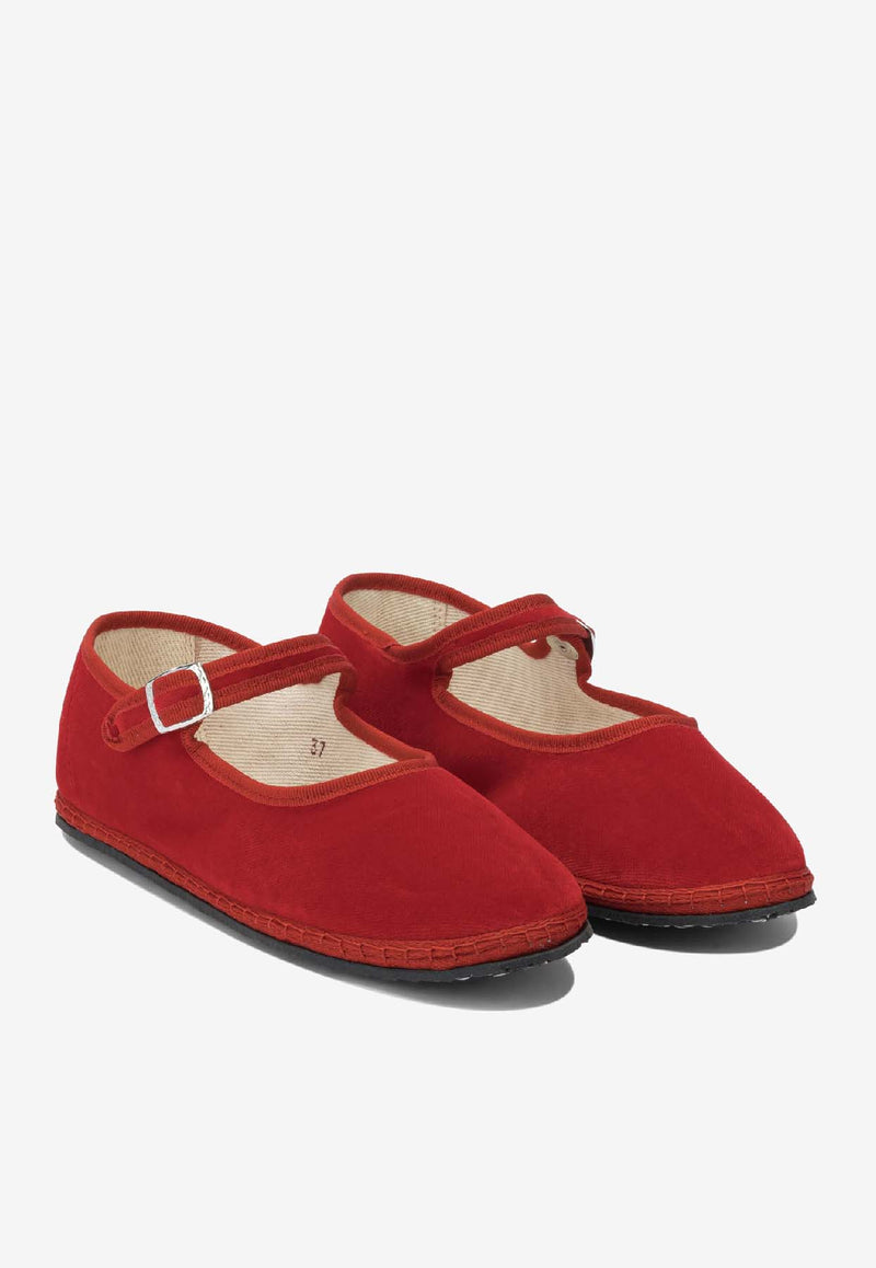 Vibi Venezia Mary-Jane Velvet Ballet Flats Red MARY JANEROSSO_fb042cae-49dd-48ce-b3db-d9cd8fb3dda1