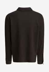 Vince Logo Embroidered Polo T-shirt Brown M12769974A164RBL_17ee22f9-5e65-4167-ae5f-a2a074c13daf