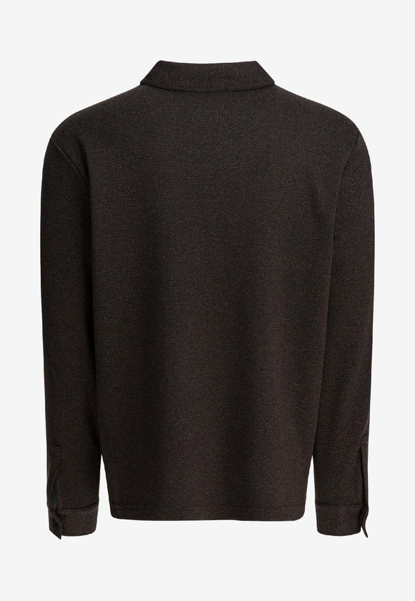 Vince Logo Embroidered Polo T-shirt Brown M12769974A164RBL_17ee22f9-5e65-4167-ae5f-a2a074c13daf