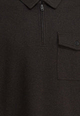 Vince Logo Embroidered Polo T-shirt Brown M12769974A164RBL_17ee22f9-5e65-4167-ae5f-a2a074c13daf