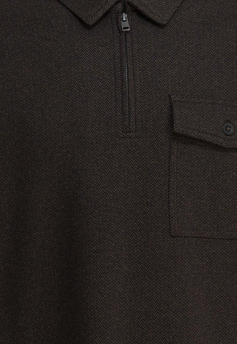 Vince Logo Embroidered Polo T-shirt Brown M12769974A164RBL_17ee22f9-5e65-4167-ae5f-a2a074c13daf