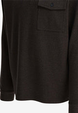 Vince Logo Embroidered Polo T-shirt Brown M12769974A164RBL_17ee22f9-5e65-4167-ae5f-a2a074c13daf