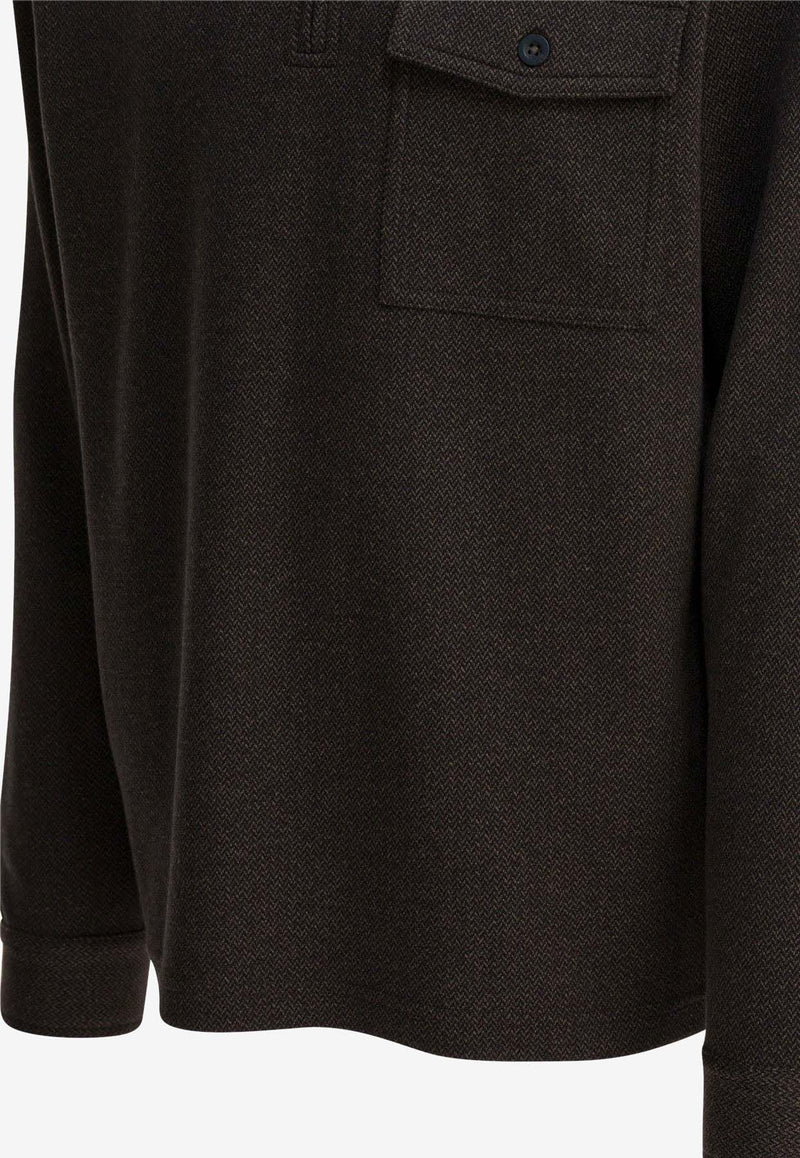 Vince Logo Embroidered Polo T-shirt Brown M12769974A164RBL_17ee22f9-5e65-4167-ae5f-a2a074c13daf