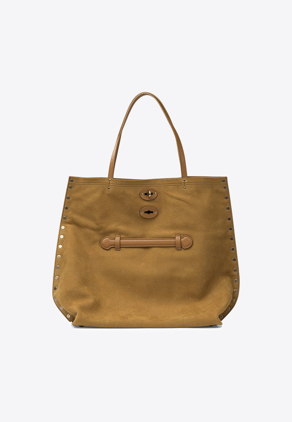 Zanellato Medium A'spasso Nubuck Leather Shoulder Bag Brown A' SPASSO JONES M0687900070000Z0250_eb73feea-e725-43ad-8e90-5dd5bd37f312