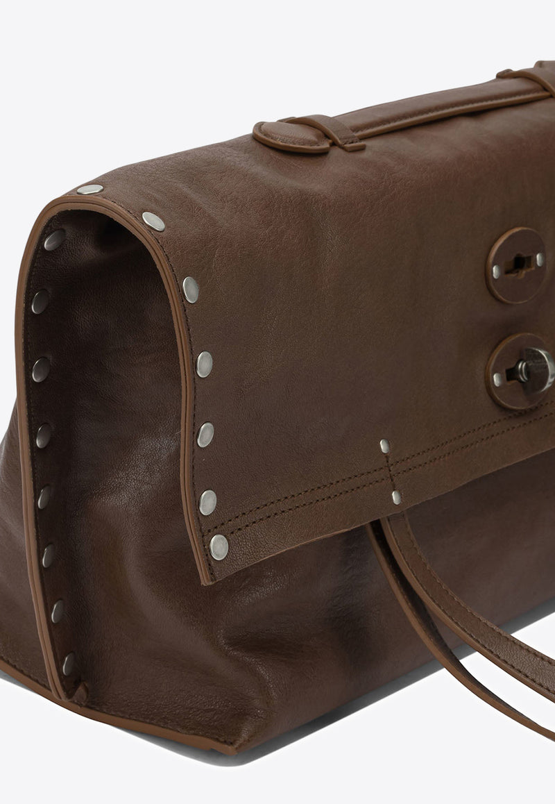 Zanellato Medium A'spasso Smooth Leather Shoulder Bag Brown A' SPASSO TABACCO M0687902100000Z1152_bc5d7739-09b0-40e0-a955-d4ee31501e7b