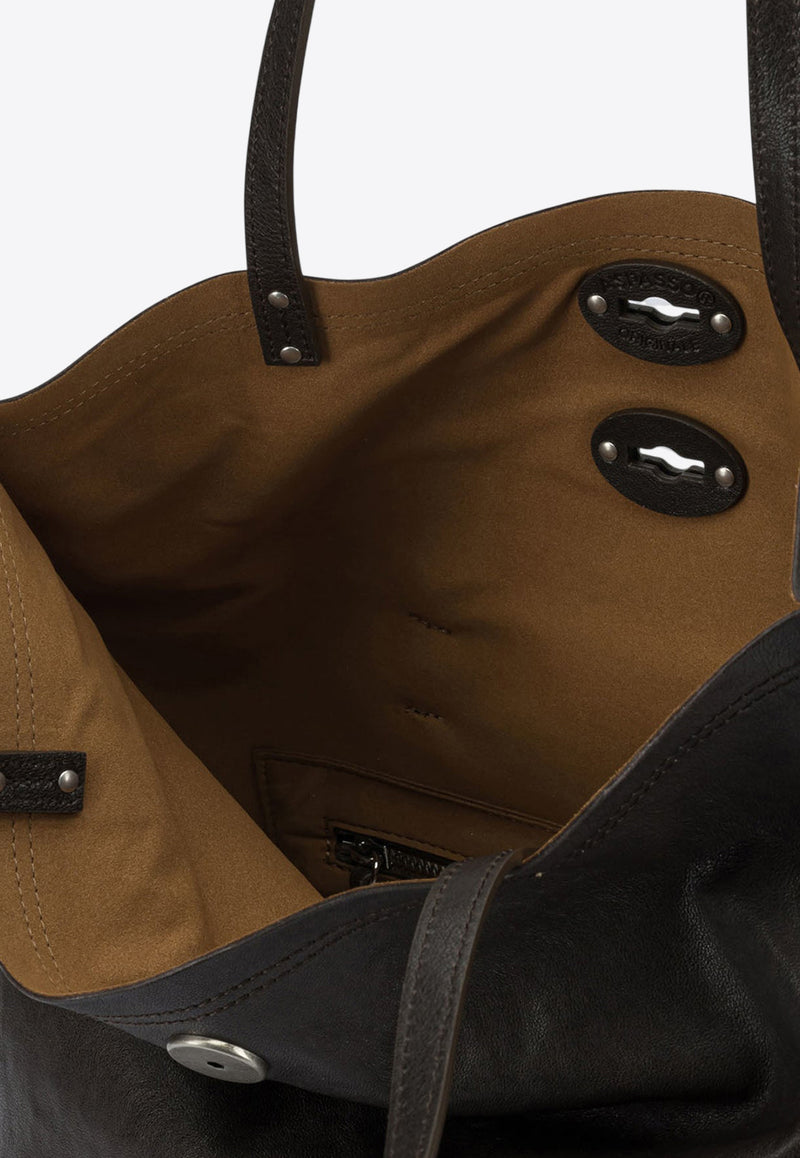 Zanellato Medium A'spasso Smooth Leather Shoulder Bag Dark Brown A' SPASSO TABACCO M0687902100000Z1153_48ea3f39-44b2-47df-b4b4-81c9efbd7d60