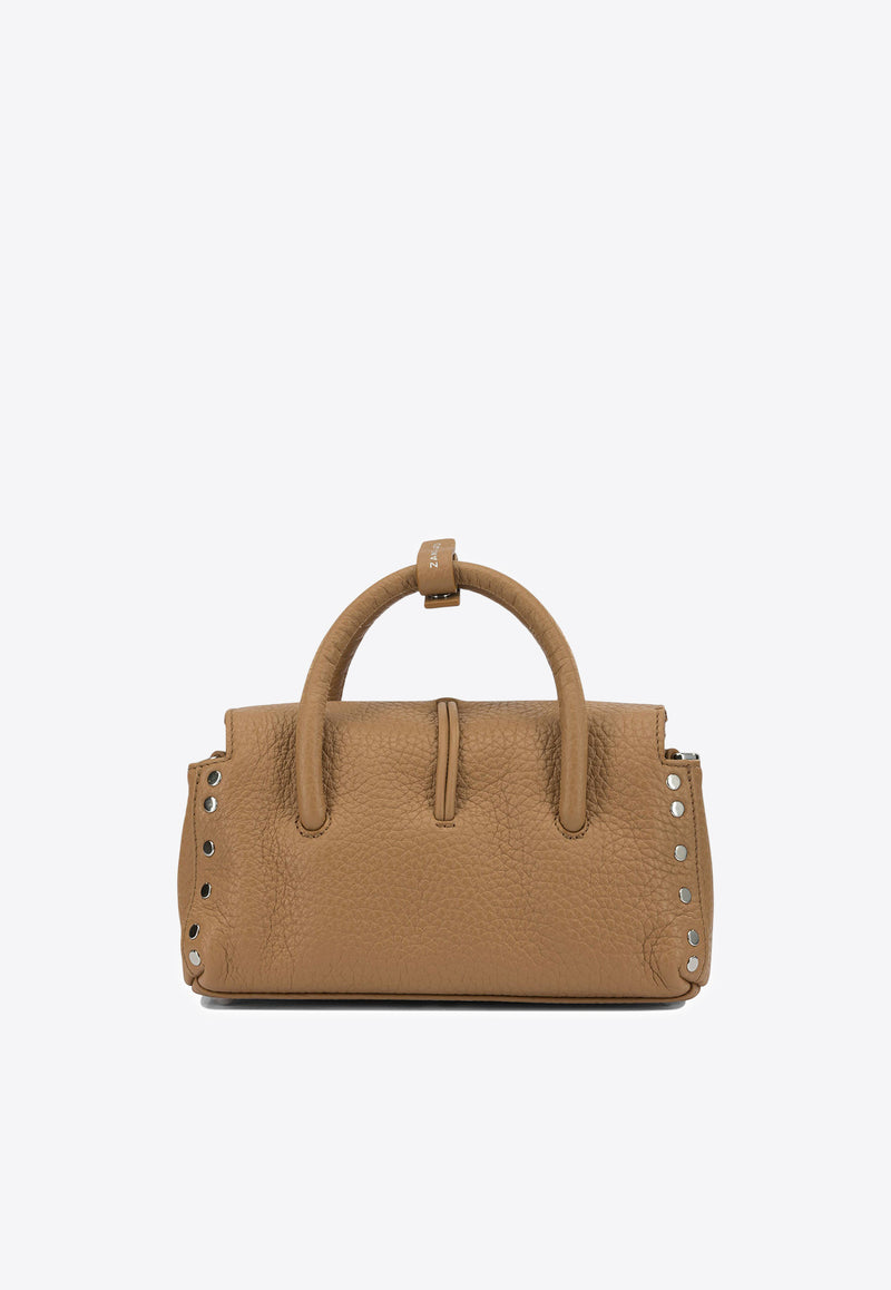 Zanellato Baby Dotta Hammered Leather Top Handle Bag Brown DOTTA CENTAURO BABY0687501120000Z0231_655a9197-6766-4f87-be30-8a3755d7707f