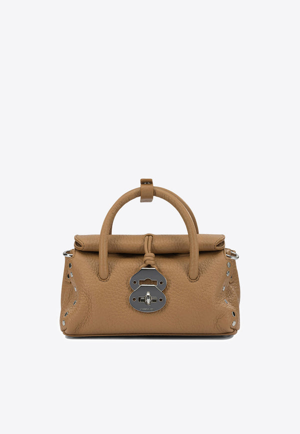 Zanellato Baby Dotta Hammered Leather Top Handle Bag Brown DOTTA CENTAURO BABY0687501120000Z0231_655a9197-6766-4f87-be30-8a3755d7707f