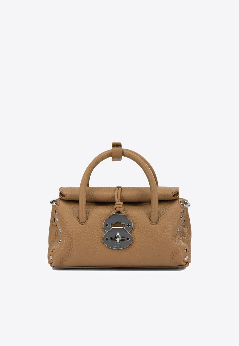 Zanellato Baby Dotta Hammered Leather Top Handle Bag Brown DOTTA CENTAURO BABY0687501120000Z0231_655a9197-6766-4f87-be30-8a3755d7707f