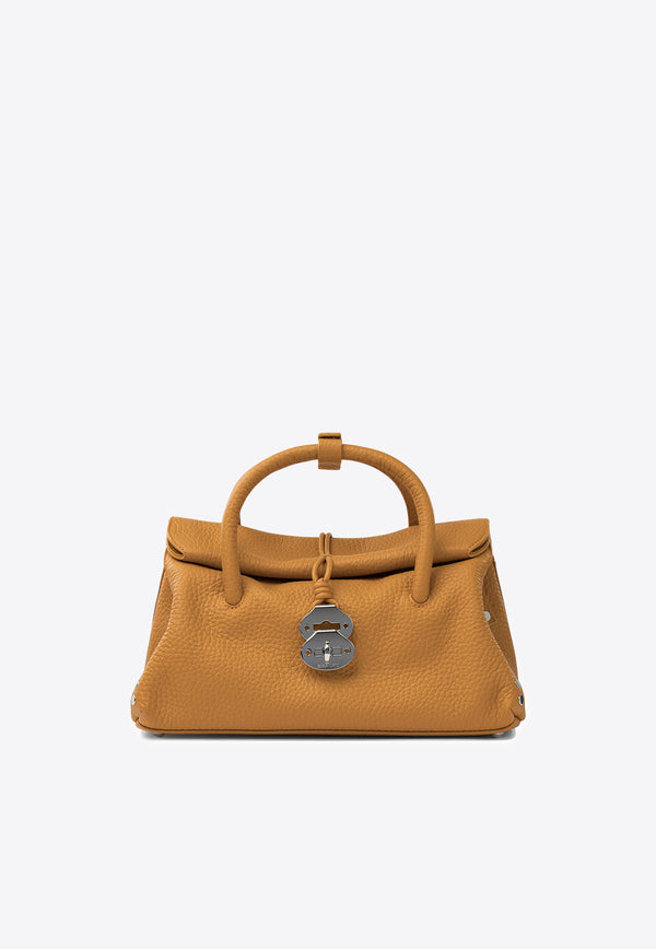 Zanellato Small Dotta Hammered Leather Top Handle Bag Orange DOTTA CENTAURO S0687501120000Z0307_b35a41cc-cdae-4f81-ba3c-070d05c57a12