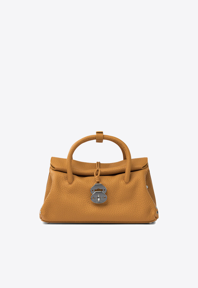 Zanellato Small Dotta Hammered Leather Top Handle Bag Orange DOTTA CENTAURO S0687501120000Z0307_b35a41cc-cdae-4f81-ba3c-070d05c57a12