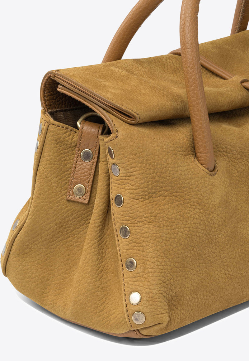 Zanellato Small Dotta Nubuck Leather Top Handle Bag Brown DOTTA JONES S0691200070000Z0250_bcbad323-8e86-4585-bb24-7b58af042773