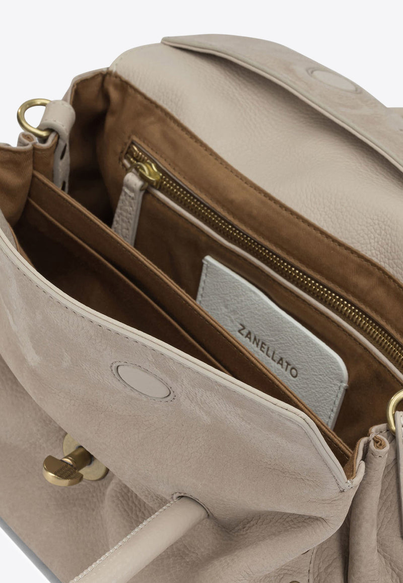Zanellato Small Dotta Nubuck Leather Top Handle Bag Beige DOTTA JONES S0691200070000Z0335_c6425e1b-a7d5-4e5c-8278-2b2b3ab9ca3f