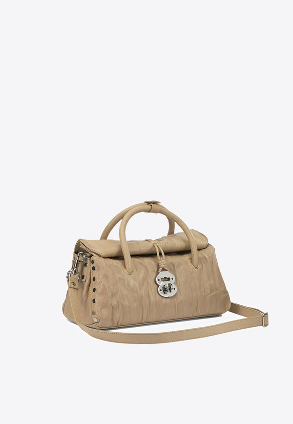 Zanellato Small Dotta Plisse Shoulder Bag Beige DOTTA PLISSE' S0683332090000Z0334_b574caa3-5e7c-4b6d-a6ca-8c358f45e469